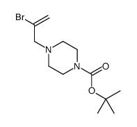 2-Methyl-2-propanyl 4-(2-bromo-2-propen-1-yl)-1-piperazinecarboxy late结构式