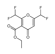 ethyl 2,6-bis(difluoromethyl)-4-oxopyran-3-carboxylate Structure