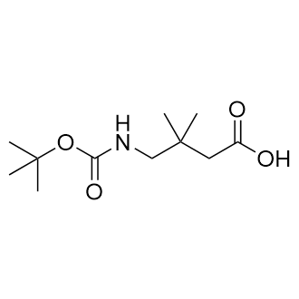 4-((tert-Butoxycarbonyl)amino)-3,3-dimethylbutanoic acid structure