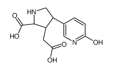 (2S)-2α-Carboxy-4β-[(2-oxo-1,2-dihydropyridin)-5-yl]pyrrolidine-3β-acetic acid结构式