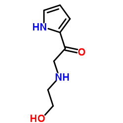 2-[(2-Hydroxyethyl)amino]-1-(1H-pyrrol-2-yl)ethanone结构式