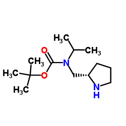 2-Methyl-2-propanyl isopropyl[(2S)-2-pyrrolidinylmethyl]carbamate结构式