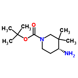 tert-butyl (4R)-4-amino-3,3-dimethylpiperidine-1-carboxylate Structure
