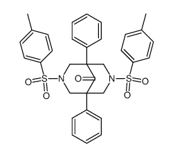 1,5-diphenyl-3,7-bis(p-tolylsulphonyl)-3,7-diazabicyclo<3.3.1>nonan-9-one Structure