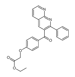 ethyl 2-[4-(2-phenyl-1,8-naphthyridine-3-carbonyl)phenoxy]acetate结构式