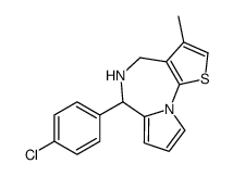 5,6-Dihydro-6-(4-chlorophenyl)-3-methyl-4H-pyrrolo(1,2-a)thieno(3,2-f)(1,4)diazepine结构式
