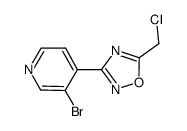 3-(3-溴吡啶-4-基)-5-(氯甲基)-1,2,4-噁二唑结构式