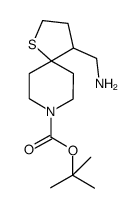 tert-butyl 4-(aminomethyl)-1-thia-8-azaspiro[4.5]decane-8-carboxylate结构式