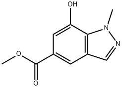 7-Hydroxy-1-methyl-1H-indazole-5-carboxylic acid methyl ester结构式