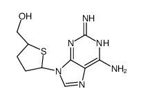 [(2S,5R)-5-(2,6-diaminopurin-9-yl)thiolan-2-yl]methanol结构式