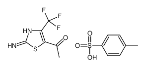 1-[2-amino-4-(trifluoromethyl)-1,3-thiazol-5-yl]ethanone,4-methylbenzenesulfonic acid结构式