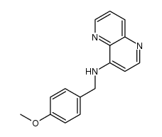 (4-methoxy-benzyl)-[1,5]naphthyridin-4-yl-amine结构式