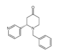 (2S)-N-benzyl-2-(3-pyridyl)-4-piperidinone结构式