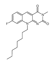 8-Fluoro-3-methyl-10-octyl-10H-pyrimido[4,5-b]quinoline-2,4-dione结构式
