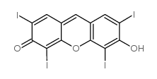 2,4,5,7-tetraiodo-6-hydroxy-3-fluorone结构式