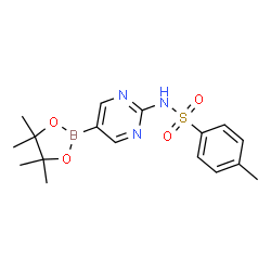 4-methyl-N-(5-(4,4,5,5-tetramethyl-1,3,2-dioxaborolan-2-yl)pyrimidin-2-yl)benzenesulfonamide Structure