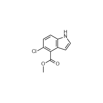 5-氯-1H-吲哚-4-羧酸甲酯结构式