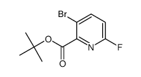 3-溴-6-氟吡啶-2-羧酸叔丁酯结构式
