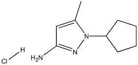 1-cyclopentyl-5-methylpyrazol-3-amine:hydrochloride结构式