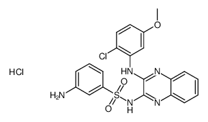 3-amino-N-{3-[(2-chloro-5-methoxyphenyl)amino]quinoxalin-2-yl}benzenesulfonamide hydrochloride结构式