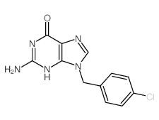 6H-Purin-6-one,2-amino-9-[(4-chlorophenyl)methyl]-1,9-dihydro- structure