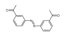 (E)-1,1'-(diazene-1,2-diyl)bis(1,3-phenylene)bis(ethan-1-one)结构式