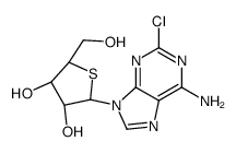 (2R,3R,4S,5R)-2-(6-amino-2-chloropurin-9-yl)-5-(hydroxymethyl)thiolane-3,4-diol Structure