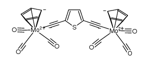 [(μ-C4H2S(CC)2)((C5H5)Mo(CO)3)2] Structure