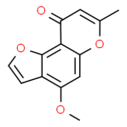 4-Methoxy-7-methyl-9H-furo[2,3-f][1]benzopyran-9-one结构式