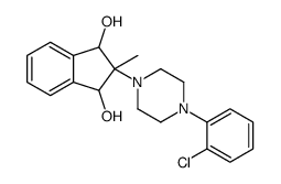 2-[4-(2-chlorophenyl)piperazin-1-yl]-2-methyl-1,3-dihydroindene-1,3-diol结构式