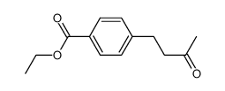 Benzoic acid, 4-(3-oxobutyl)-, ethyl ester (9CI)结构式