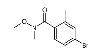 4-bromo-N-methoxy-N,2-dimethylbenzamide结构式