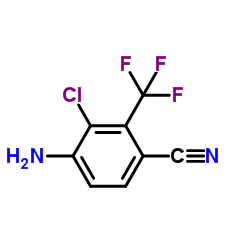 4-Amino-3-chloro-2-(trifluoromethyl)benzonitrile结构式