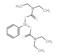 5,7-Dithia-3,9-diaza-6-stibaundecane,3,9-diethyl-6-phenyl-4,8-dithioxo- (9CI)结构式
