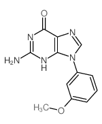 2-amino-9-(3-methoxyphenyl)-3H-purin-6-one结构式