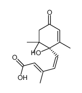 (2Z,4E)-5-[(1S,6S)-1-hydroxy-2,6-dimethyl-4-oxo-6-(trideuteriomethyl)cyclohex-2-en-1-yl]-3-methylpenta-2,4-dienoic acid结构式