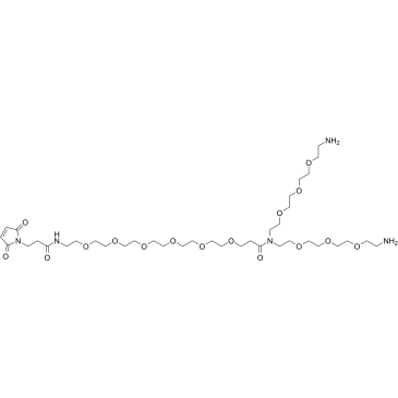N-(Mal-PEG6)-N-bis(PEG3-amine)结构式
