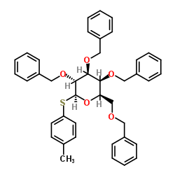 4-Methylphenyl 2,3,4,6-tetra-O-benzyl-1-thio-β-D-galactopyranoside Structure
