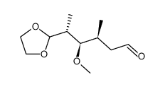 (3S,4R,5R)-5-(1,3-dioxolan-2-yl)-4-methoxy-3-methylhexanal Structure