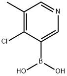 5-Methyl-4-chloropyridine-3-boronic acid结构式