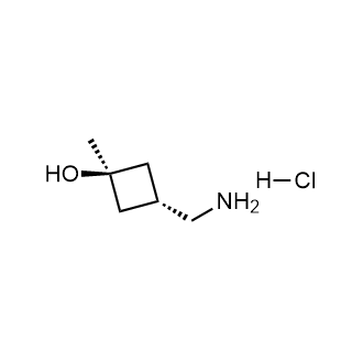 反式-3-(氨基甲基)-1-甲基-环丁醇盐酸盐结构式