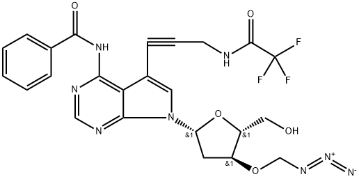 3'-O-Azidomethyl-7-TFA-ap-7-deaza-Da结构式