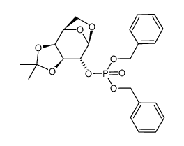 .beta.-D-Galactopyranose, 1,6-anhydro-3,4-O-(1-methylethylidene)-, bis(phenylmethyl) phosphate Structure