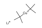 lithium di-tertbutyl cuprate Structure