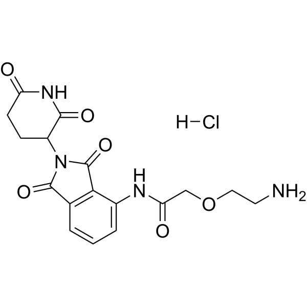 Pomalidomide-PEG1-NH2-1 hydrochloride结构式
