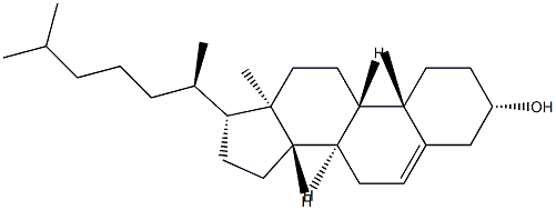(10α)-Cholest-5-en-3β-ol structure