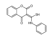 (3Z)-3-[anilino(sulfanyl)methylidene]chromene-2,4-dione Structure