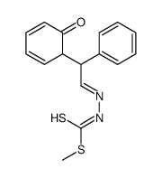 methyl N-[[2-(6-oxocyclohexa-2,4-dien-1-yl)-2-phenylethylidene]amino]carbamodithioate结构式