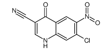 7-氯-1,4-二氢-6-硝基-4-氧代-3-喹啉甲腈结构式