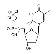 5'-{[hydroxy-(2,2,2-trichloro-ethoxy)-phosphoryl]-amino}-5'-deoxy-thymidine结构式